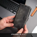 Casper Leather iPhone 15 Wallet Case | Detachable MagSafe Compatible RFID Protection