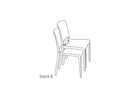 Set of 4 Patio Dining Side chair - Fresno