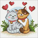 Cat Love CS2696 7.9 x 7.9 inches Crafting Spark Diamond Painting Kit