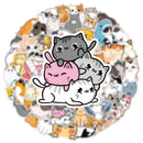 Cat Stickers – 50 Waterproof Vinyl Decals for All Surfaces