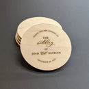 Cathiey Wedding Wood Coasters