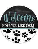 Cats Welcome Front Door Decor