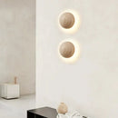 Cave stone yellow textured sphere wall lamp for bedroom ambiance