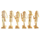 Set of 6 Unfinished Wooden Nutcrackers DIY Craft Kit 5 Inches