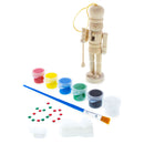 Unfinished Wooden Nutcracker with Paint and Fur Craft Kit 5 Inches