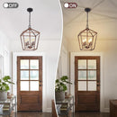 Antique Bronze 4-Light Chandelier Pendant Light Dining