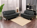 Black Leather Sofa Set With Loveseat For Living Room