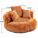 COOLMORE Lazy Sofa Durable Comfort Lounger High Back Bean Bag Chair Couch With Three Pillows for Adults and Kids, Indoor & Outdoor,  Single Gaming Sofa Chair For Bedroom,Office (Orange Chenille)