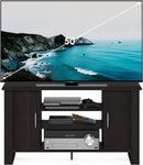 Econ Espresso TV Stand With Concealed Storage And Shelves