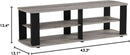 Nelly Entertainment Center TV Stand 43 Inch Wide Grey Black