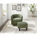 Swivel Accent Chair 360 Comfy Recliner Corduroy Arm Chair Single Sofa with Ottoman for Living Room Bedroom