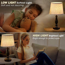 Table Lamps Set of 2 With USB Charging Ports Bedside Modern
