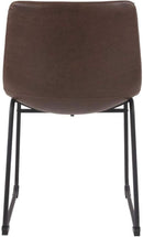 Mid Century Centiar 18.75 Inch Dining Bucket Chairs Set Of 2 Black And Brown