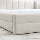 Modern Upholstered Bed Frame With Thick Fabric And Headboard
