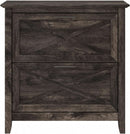 Key West 2 Drawer Lateral File Cabinet Dark Gray Hickory