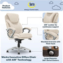 Executive Office Chair With AIR Lumbar Support Cream White