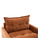 UNITED WE WIN Swivel Barrel Chair - Mid Century Modern Chair, Thick Padded Arm Chair with Solid Metal Base, Comfortable Single Sofa Chair, Swivel Accent Chair for Living Room Bedroom