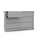 Crescent 6 Drawer Dresser Pebble Gray Nursery Organizer