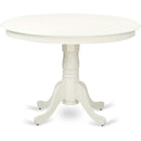 Round Dining Table With Pedestal Legs In Rich Color Finish