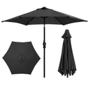 Ainfox 7.5FT Patio Umbrella Outdoor Table Umbrella,Market Umbrella with Push Button Tilt and Crank for Garden, Lawn, Deck, Backyard & Pool