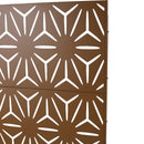 Freestanding Decorative Metal Privacy Screen for Deck Balcony Patio, Brown, Steel, 76' H x 48' W