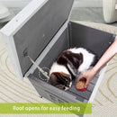Cat House Waterproof Feral Kitty Shelter Outdoor Indoor Rabbit Hutch for Bunnies,Cats,Dogs and Other Small Animals,Asphalt Roof