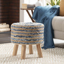 Hoogstraten Navy Ottoman