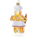 Baking Gingerbread Man Glass Christmas Ornament