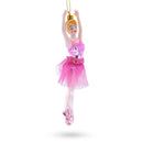 Dancing Ballerina in Pink Dress -Glass Christmas Ornament
