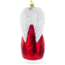 Guardian Angel over Nativity Glass Christmas Ornament