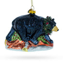 Black Bear Glass Christmas Ornament