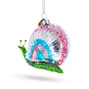 Snail with Colorful Beads Glass Christmas Ornament