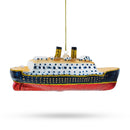 Titanic Ship Glass Christmas Ornament