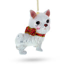 Yorkshire Terrier Glass Christmas Ornament