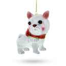Yorkshire Terrier Glass Christmas Ornament