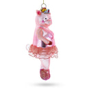 Ballerina Pig Glass Christmas Ornament