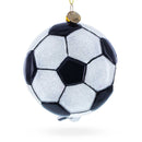 Football Player Glass Christmas Ornament