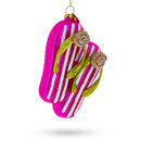 Pink Flip Flops Slippers Glass Christmas Ornament