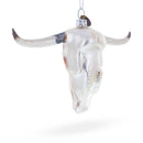 Cow Skull Glass Christmas Ornament