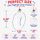 Doughnut Clear Glass Christmas Ornament