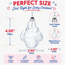 Cupcake Clear Glass Christmas Ornament