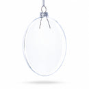 Set of 3 Clear Glass Flat Disc Medallion Christmas Ornaments