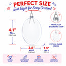 Set of 3 Clear Glass Flat Disc Medallion Christmas Ornaments