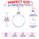 Set of 3 Clear Glass Ball Ornament 2.5