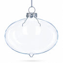 Set of 3 Onion Shape Clear Glass Christmas Ornament 4.15 Inches