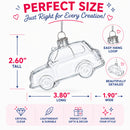 Car Clear Glass Christmas Ornament