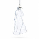 Transparent Dog Clear Glass Christmas Ornament