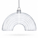 Rainbow Clear Glass Christmas Ornament