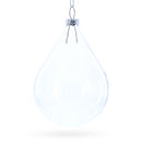 Set of 3 Water Drop Clear Glass Ornament 4.5 Inches (115 mm)