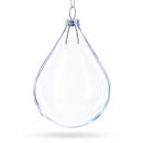 Set of 3 Water Drop Clear Glass Ornament 4.5 Inches